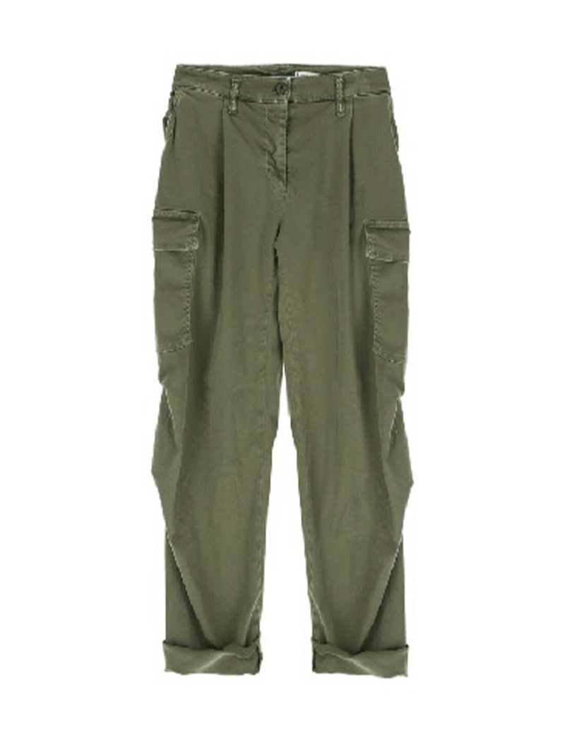 PLEASE PANTALON DROIT TYPE CARGO MILITAIRE