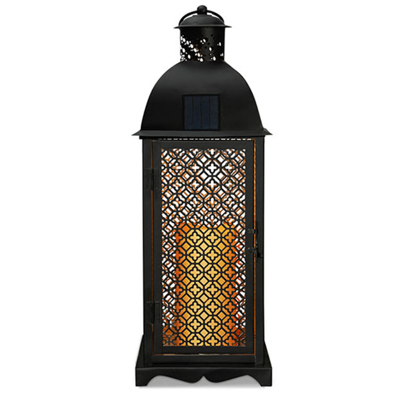 Pratik Garden Lanterne solaire marocaine noire - 15.5x15.5x43  cm