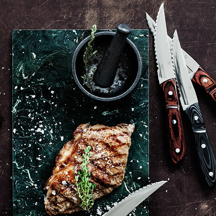 Gense Old Farmer Classic XL grillkniv 4 stk. Brun