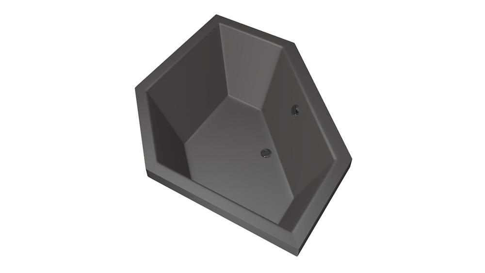 Xenz Society 145 ligbad 145x145x50cm Antraciet