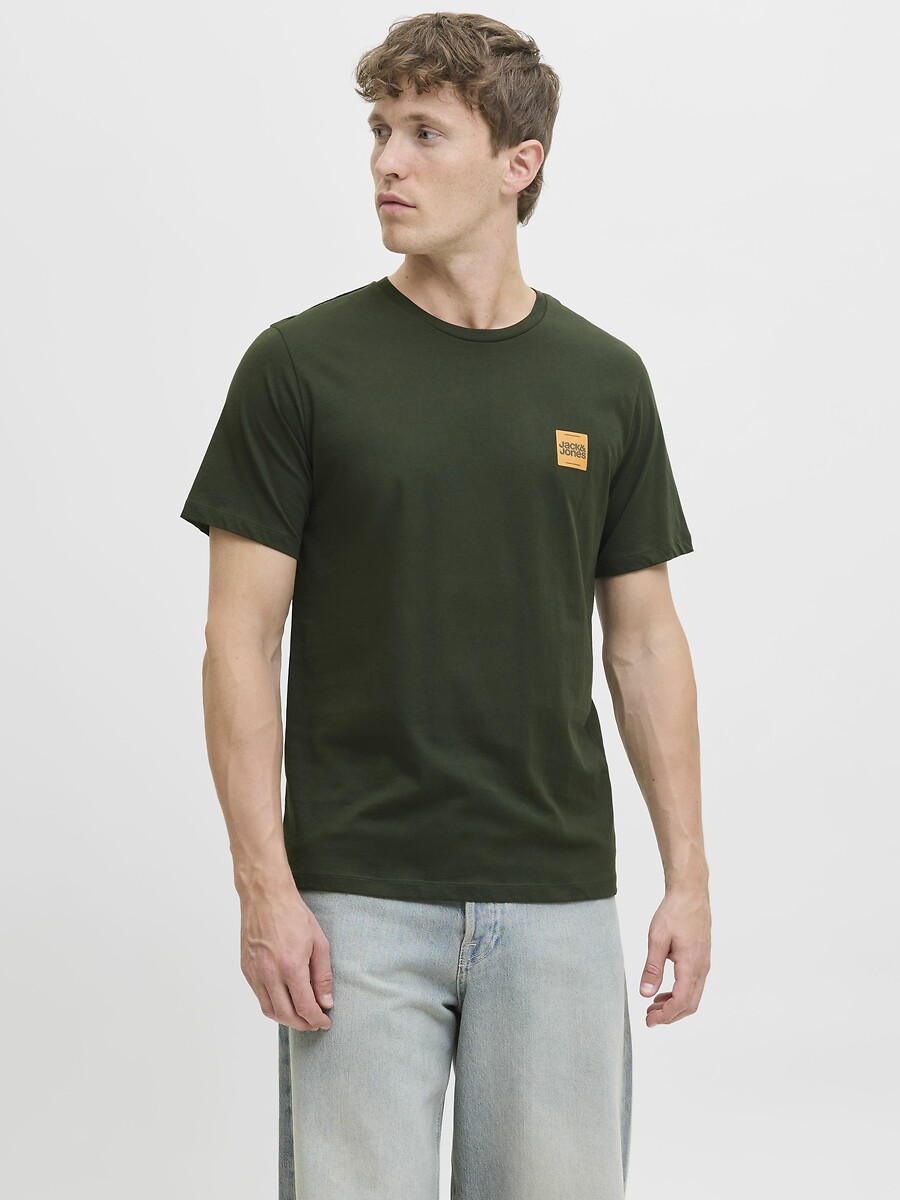JACK & JONES<br>Camiseta de gola redonda com logotipo