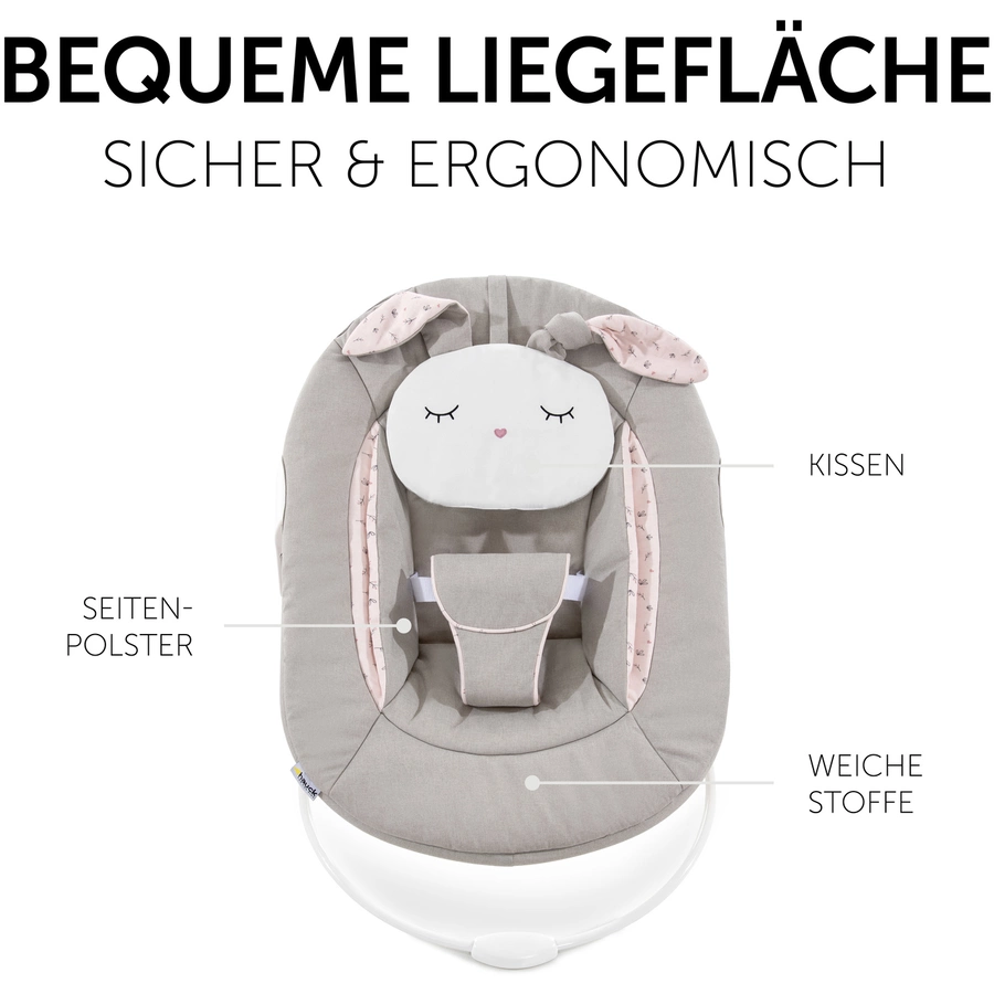 Hauck Babyaufsatz Alpha Bouncer 2in1 Powder Bunny Beige Bloom