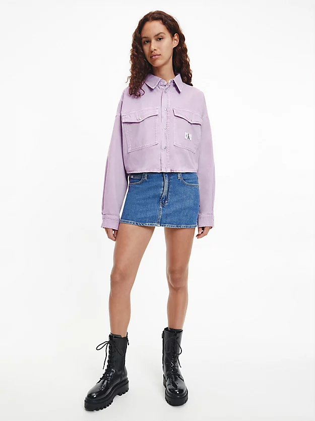 Jaqueta jeans cropped oversized