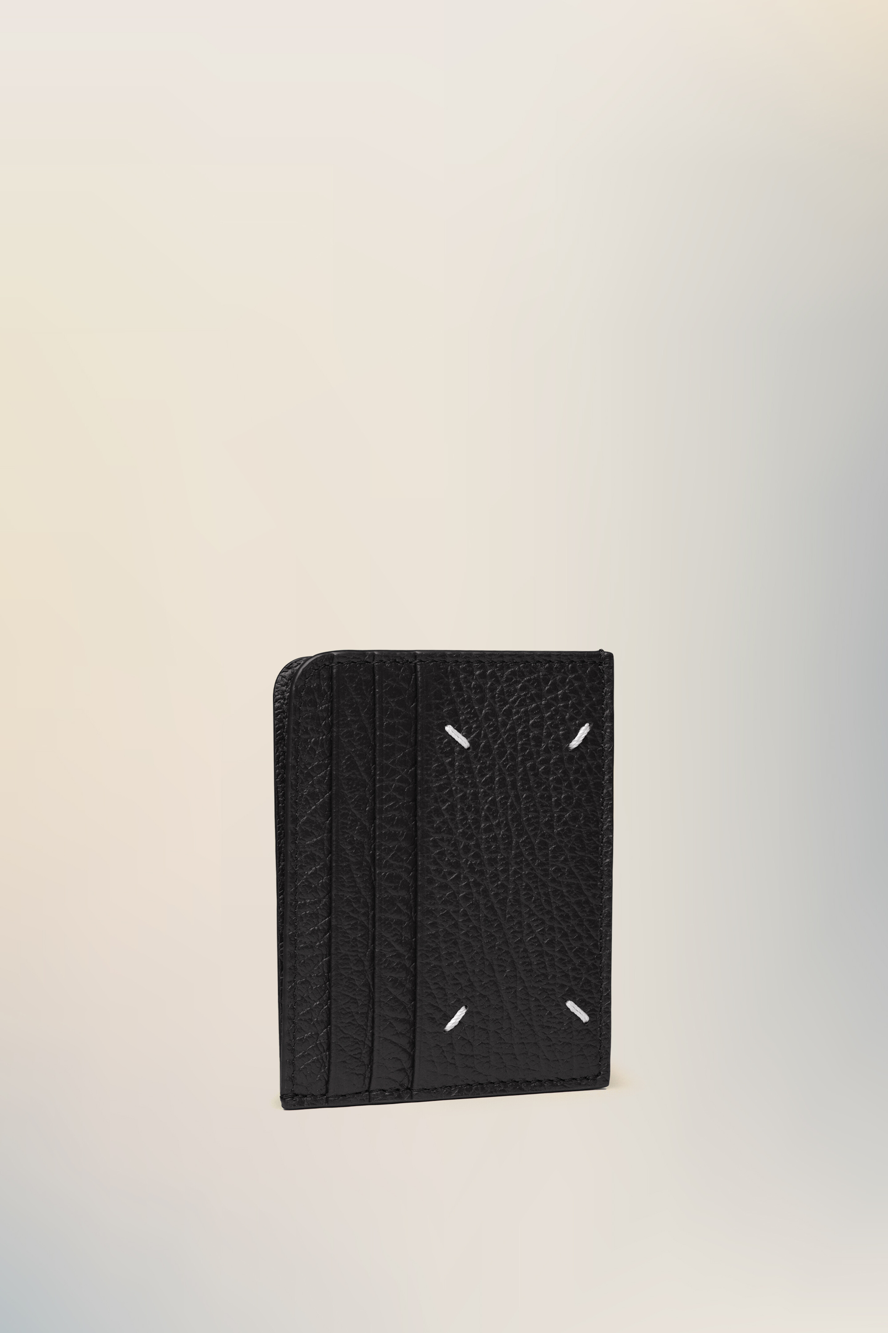 Porte-Cartes En Cuir Noir
