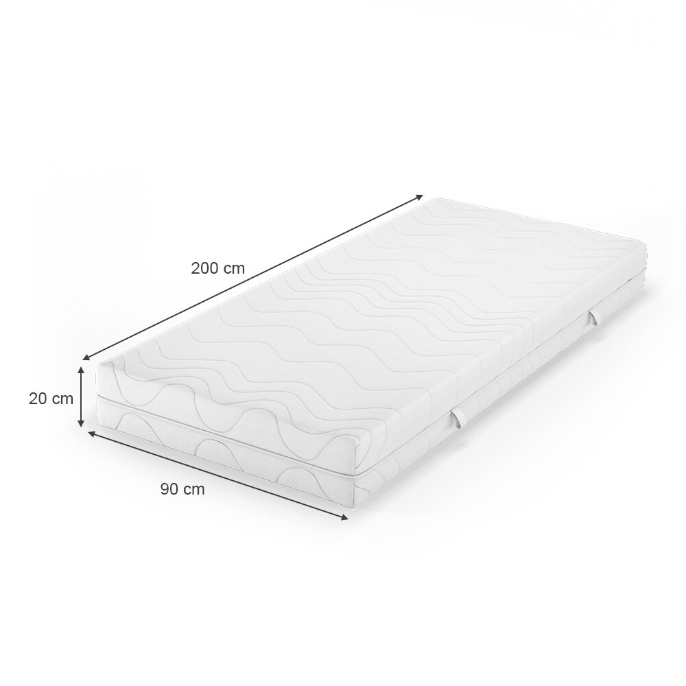 VitaliSpa® 7 Zonen Kaltschaum Matratze 90x200 cm H2 Marken Schaumkern 20 cm