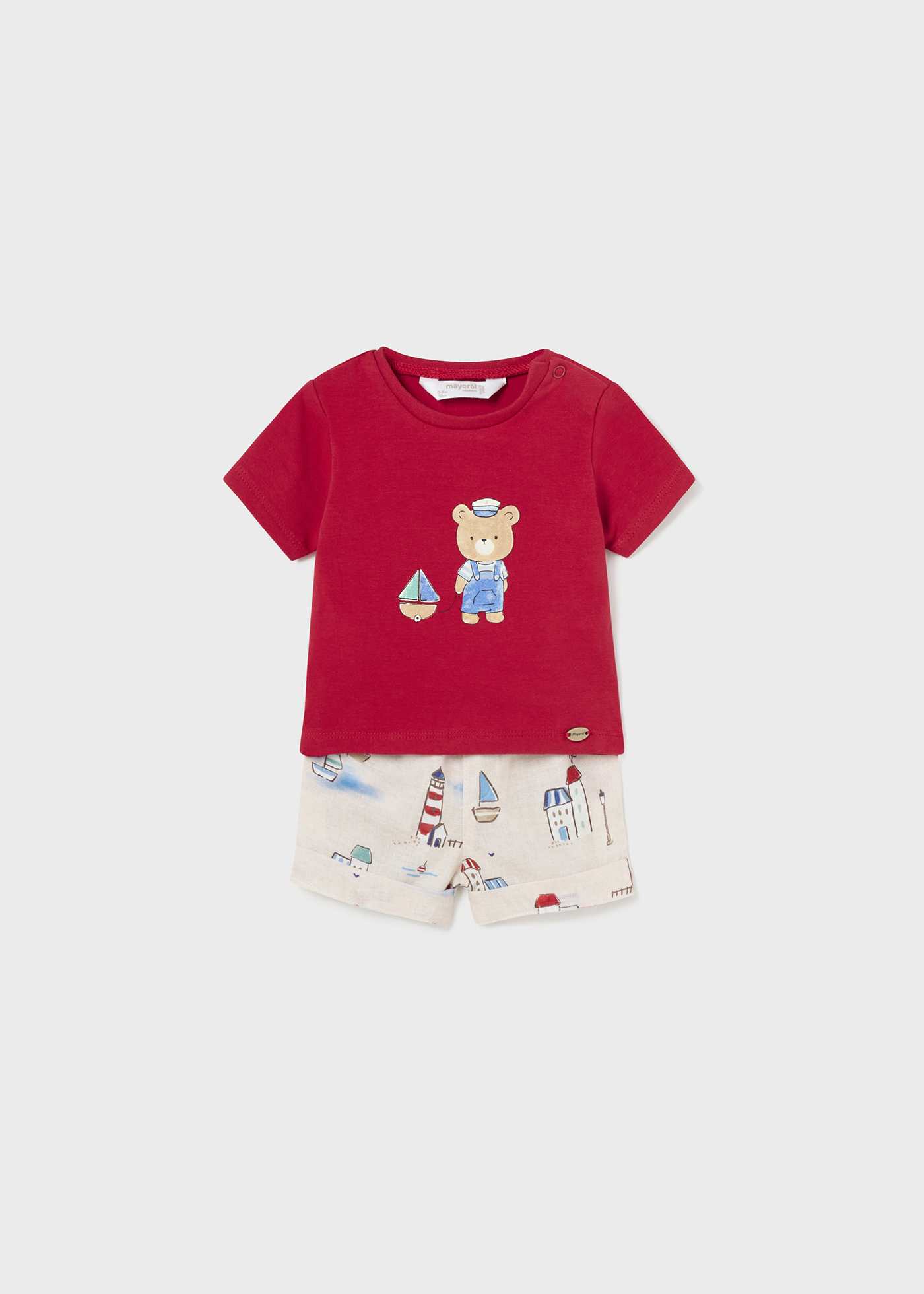 Conjunto Better Cotton de 2 peças, estampado, recém-nascido, branco