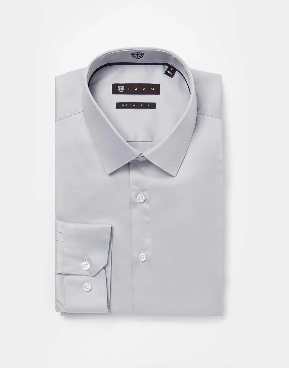 Chemise Slim Gris Clair