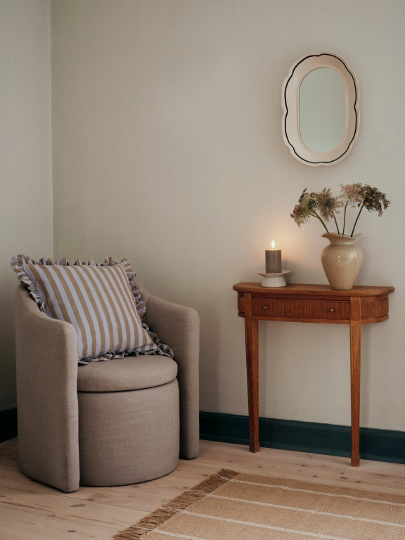 Broste Copenhagen Yuki vloerkleed 200x70 zwart/naturel