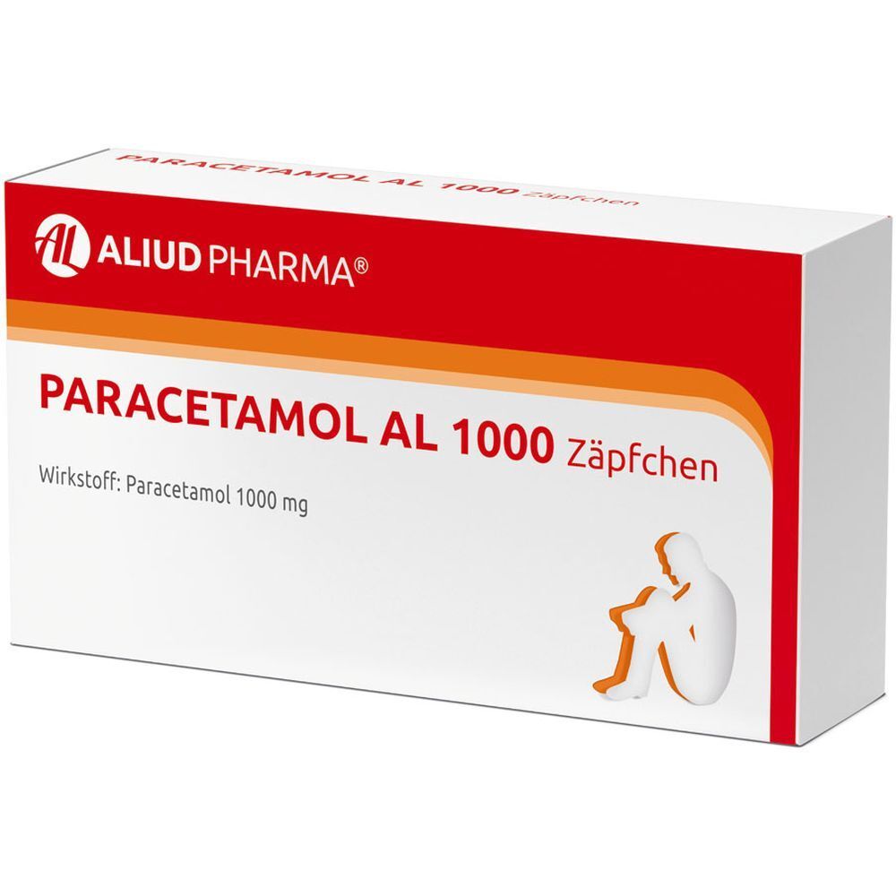 Paracetamol AL 1000 Zäpfchen bei akuten Schmerzen und Fieber