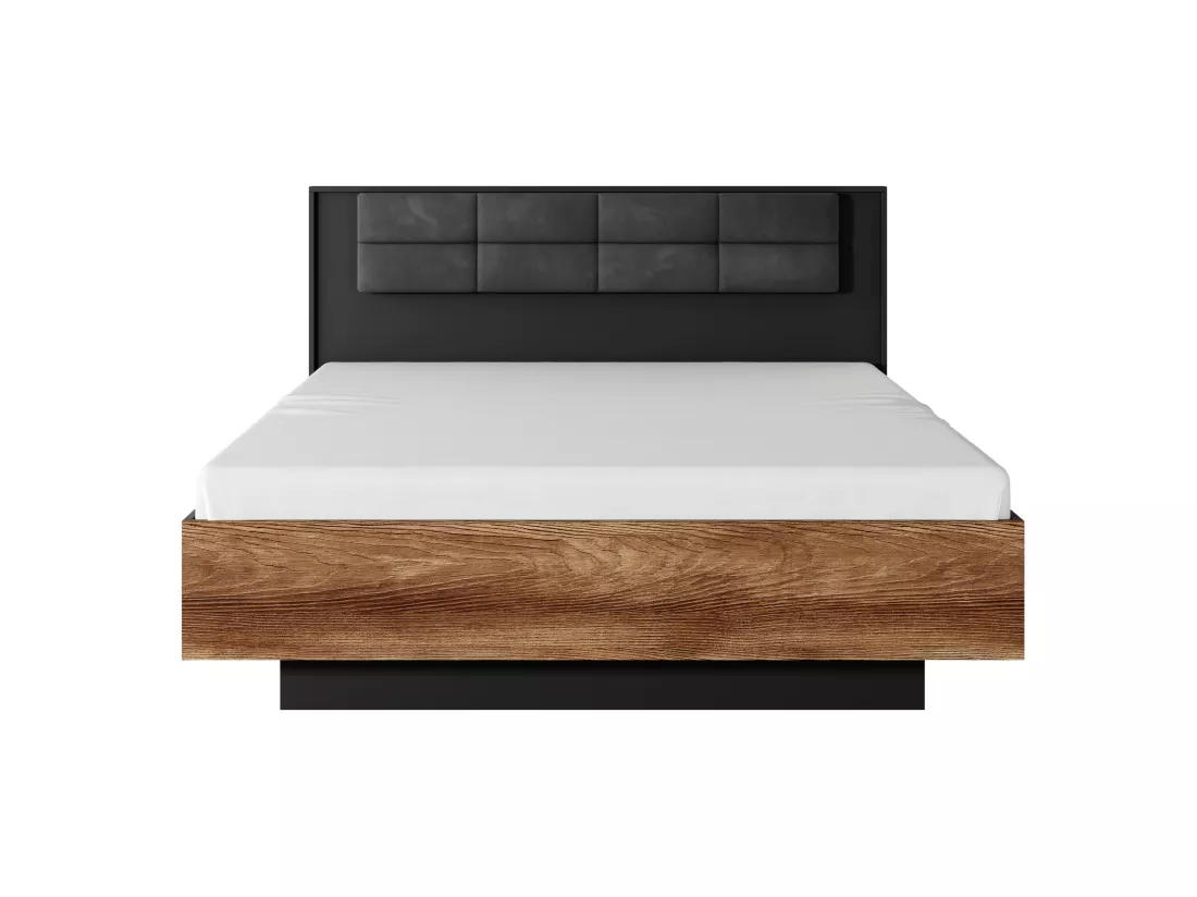 Lit escamotable MILTON B 160x200 Brun chocolat & Noir