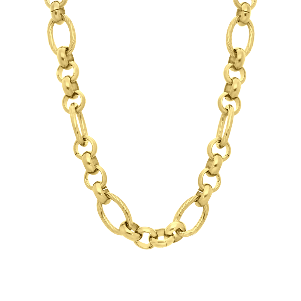 Gerecycled stalen 18 karaat goldplated ketting eloise