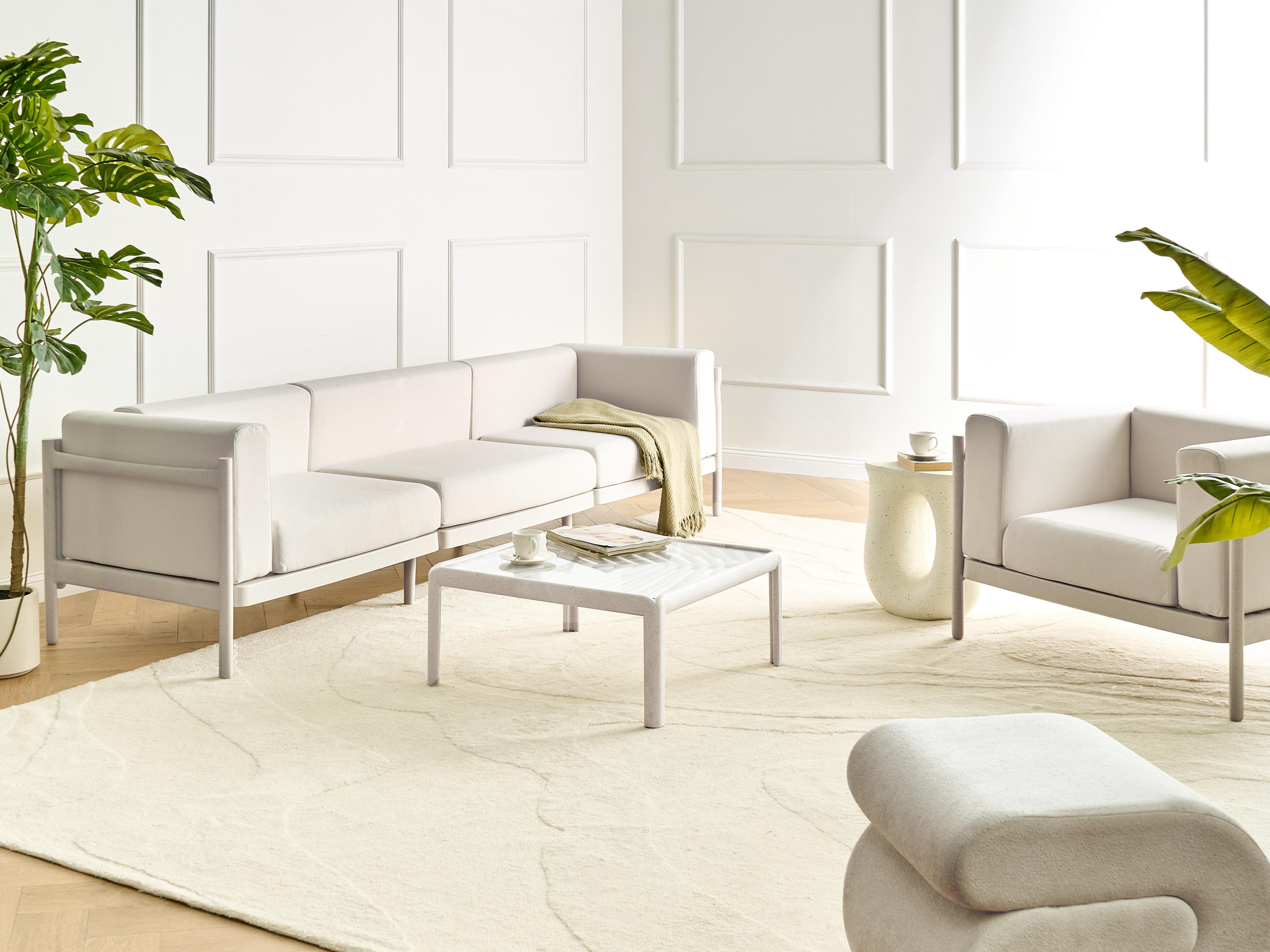 Tuin loungebank 3-zits FERRETTI Lichtbeige