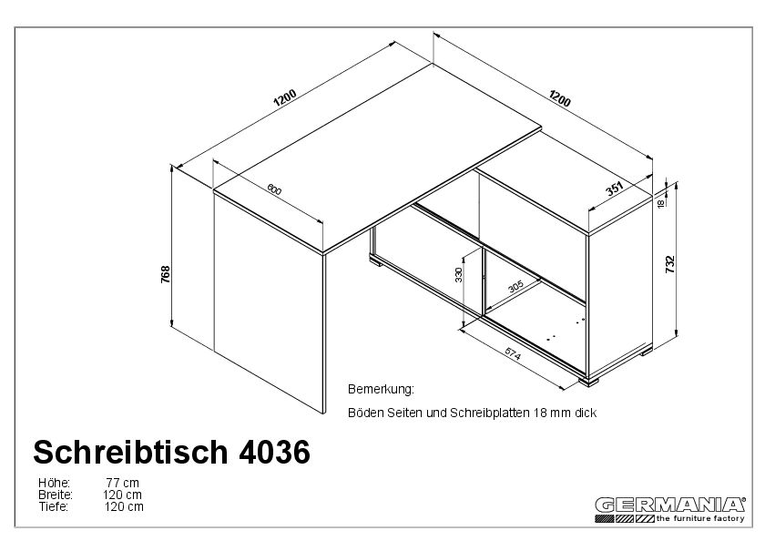 Schreibtisch SLIDE