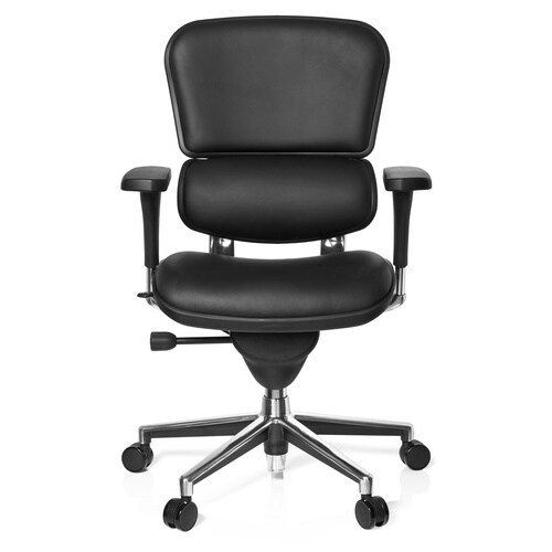 Luxus Chefsessel ERGOHUMAN BASE Leder mit Armlehnen (höhenverstellbar) hjh OFFICE