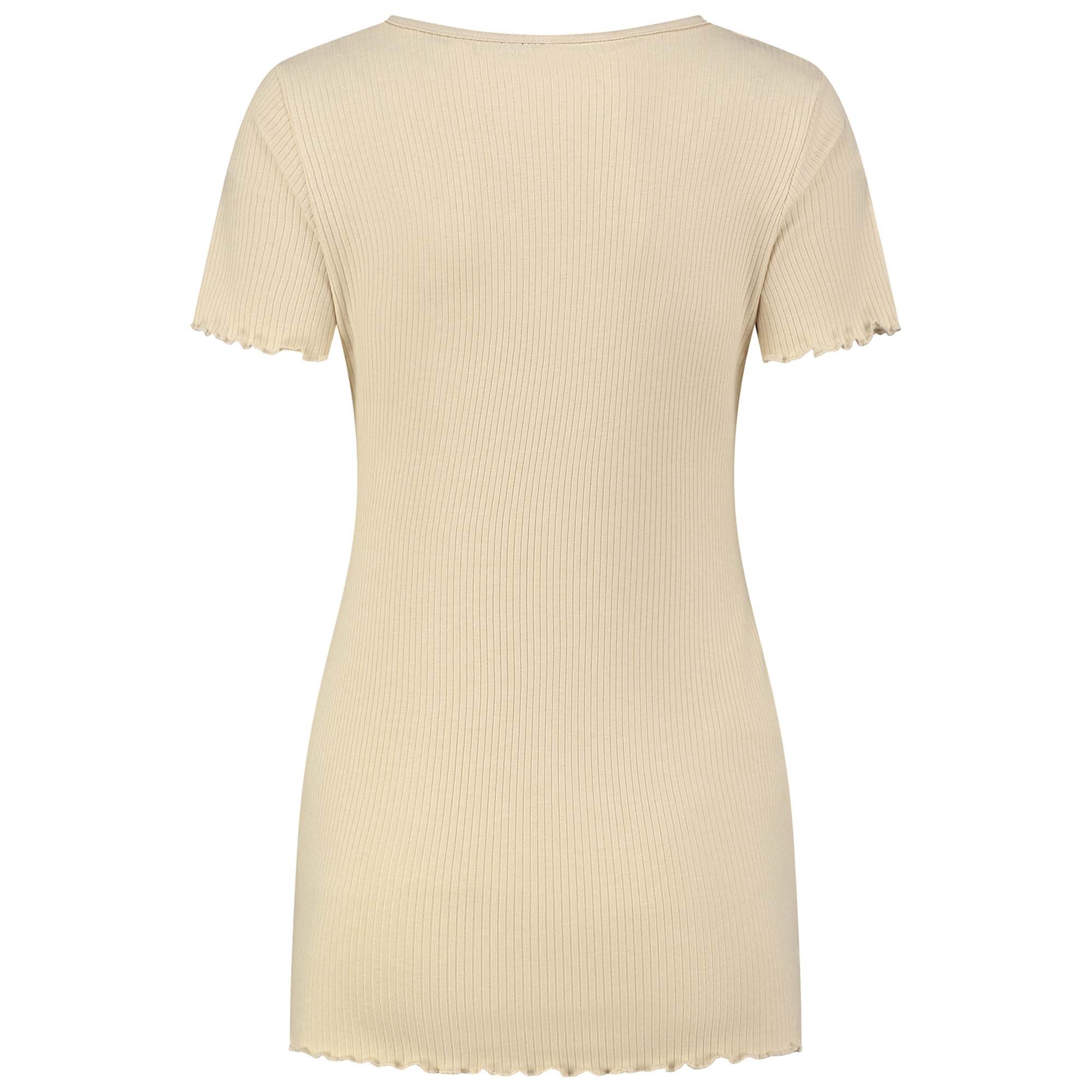 Prénatal zwangerschapsshirt korte mouwen effen beige