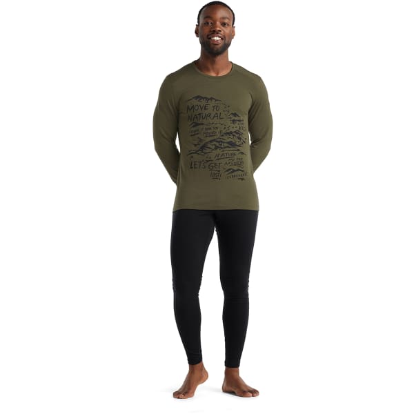 T-shirt thermique ICEBREAKER 200 OASIS LS CREWE TRAVEL DIARIES LODEN