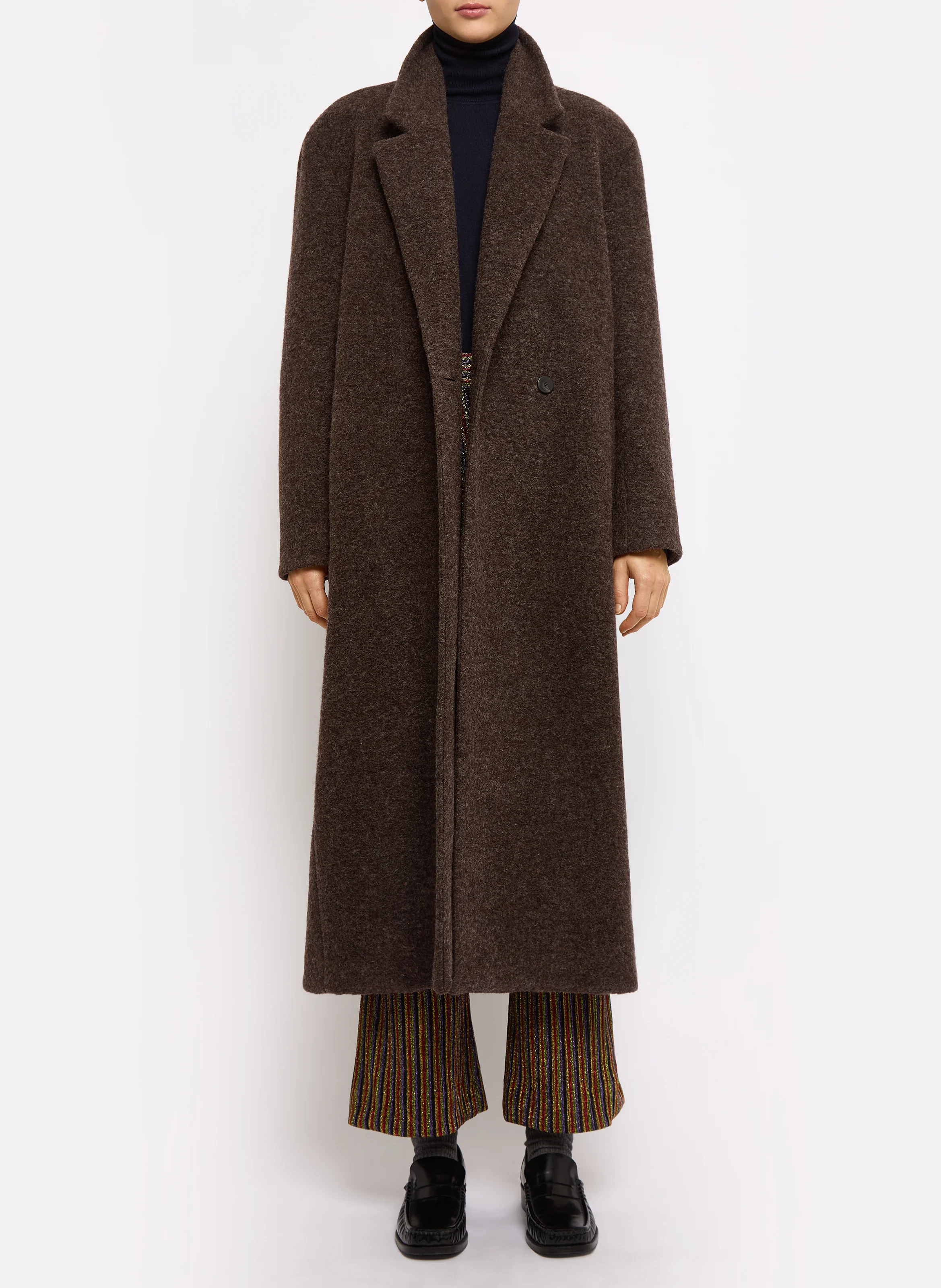 CANADA - Manteau long en laine mélangée | Marron