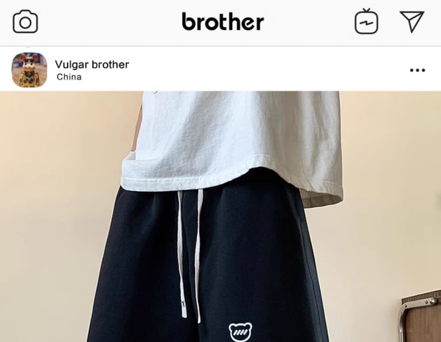 Breeson - Shorts met wijde pijpen en trekkoord in de taille