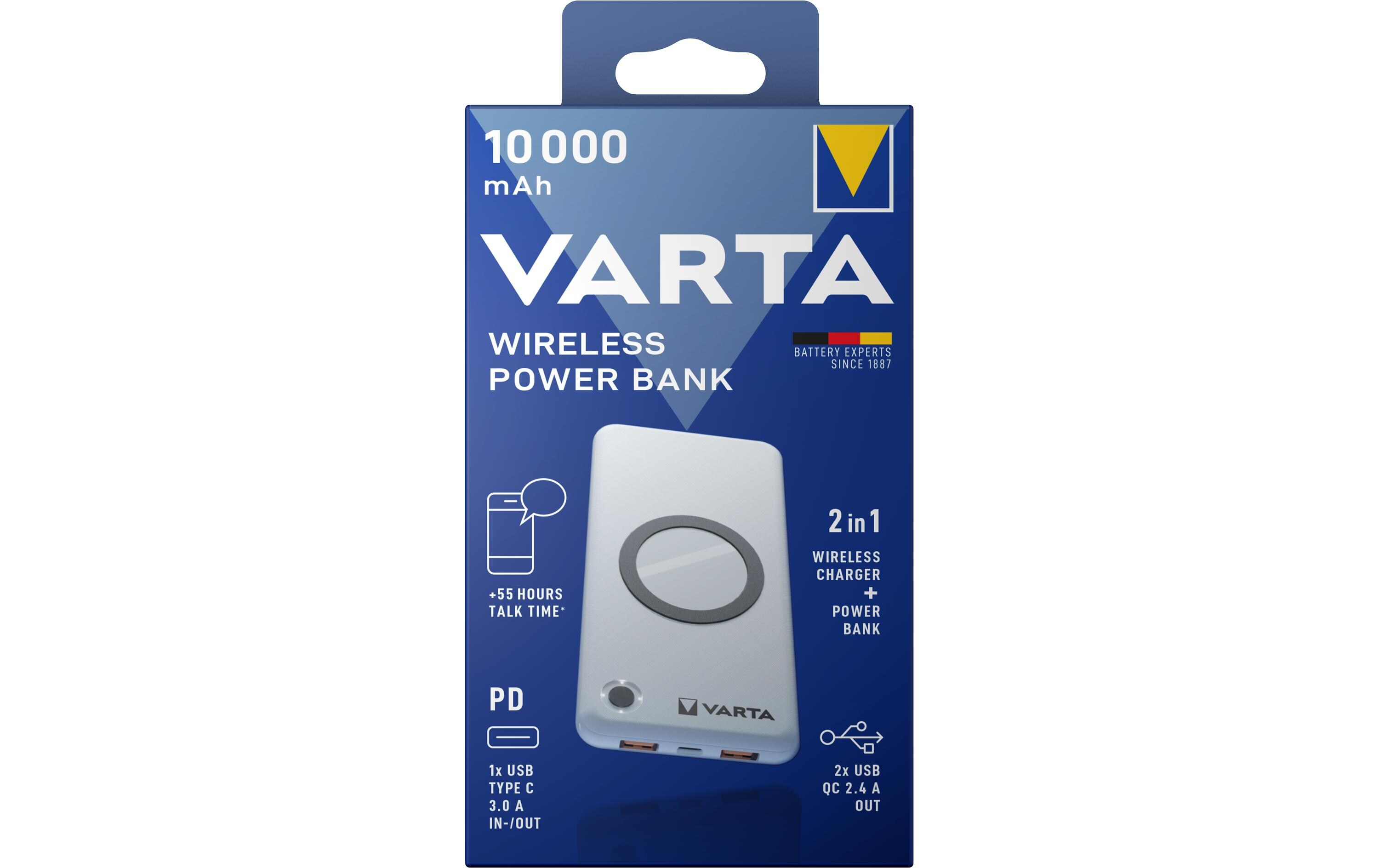 Wireless Power Bank 10000 mAhMobile Ladestation mit Wireless-Ladepad