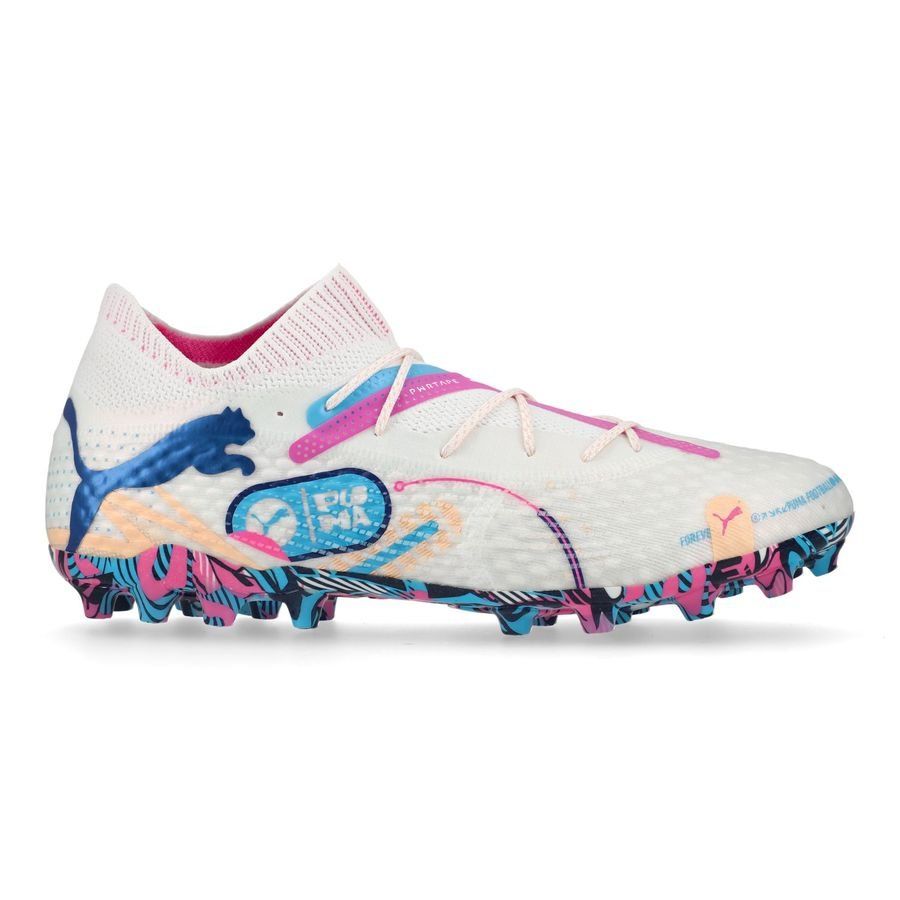 PUMA Future 7 Ultimate MG Volume Up - Blanc/Bleu/Poison Pink/Fizzy Melon/Bleu