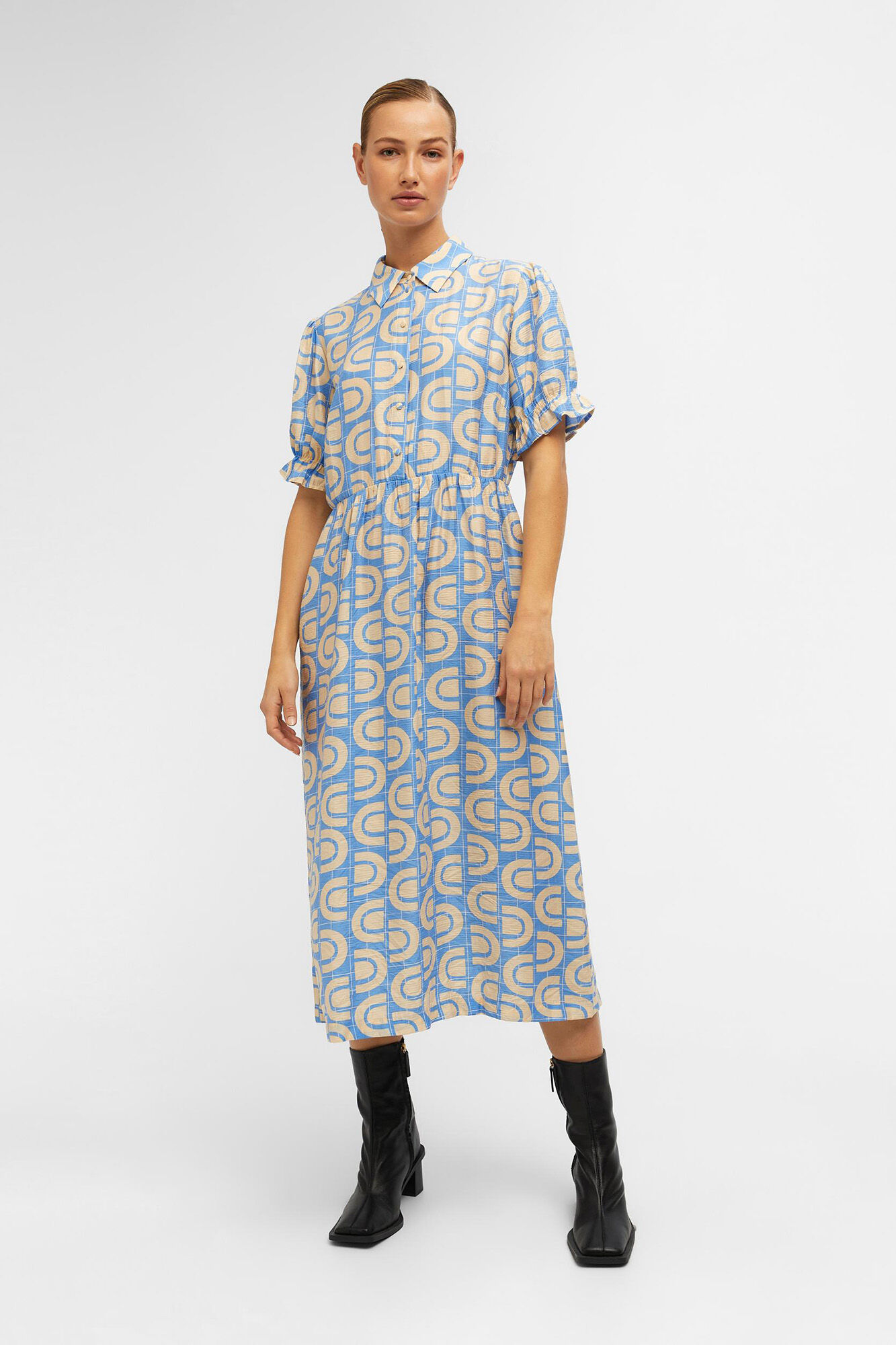 Vestido midi Ecovero - Azul