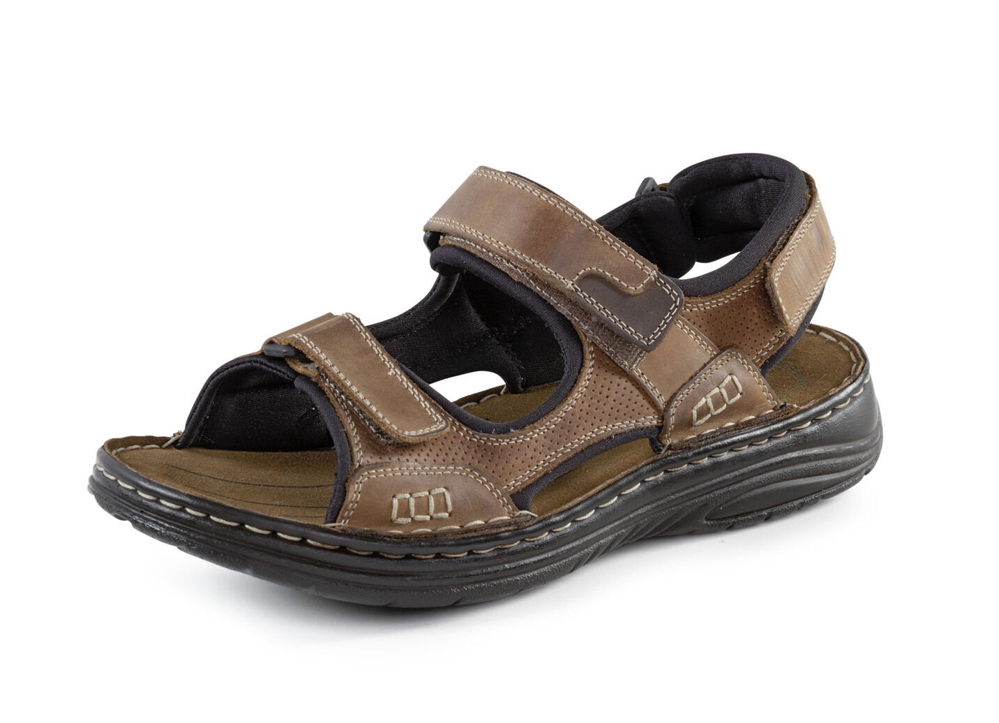GINO GALANTE, komfortable Herren-Trekkingsandalen, aus Leder