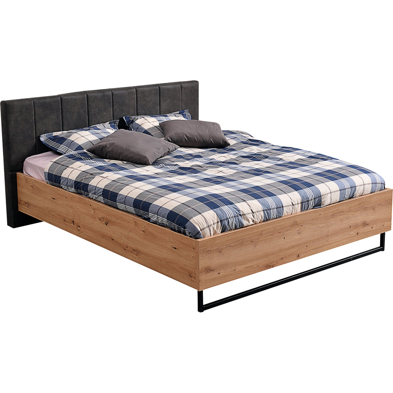 Bett Sardinia Melamin Eiche Artisan