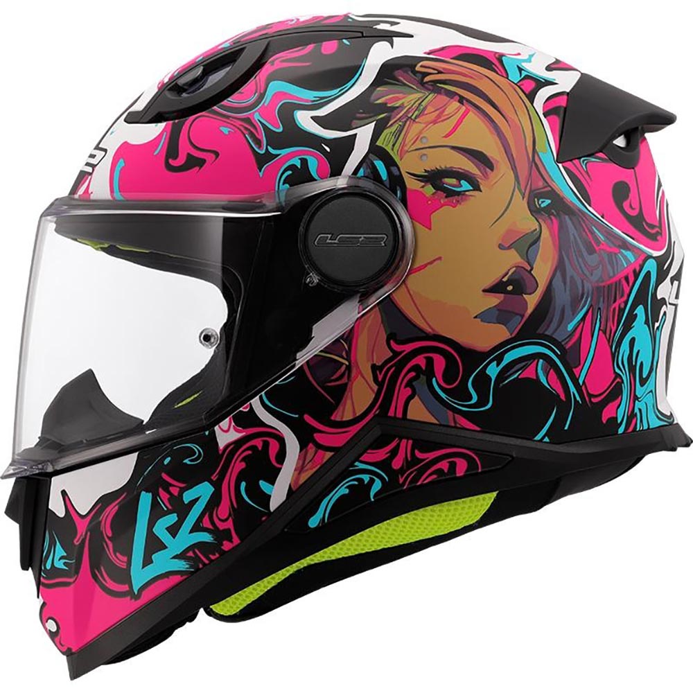 LS2 - Casque enfant FF812 Kid Cyberg Rose / Bleu / Orange / Mat