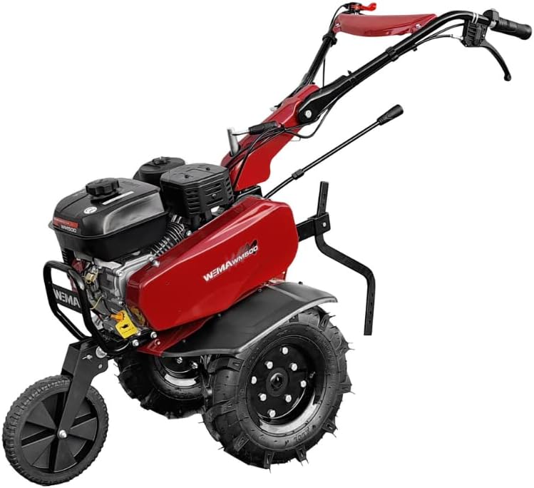 Weima WM500 Deluxe mit Pflug G-2 7 PS 212 CCM Fräsbreite 100 cm Gänge 2 Vorwärts, 1 Rückwärts Benzinmotorhacke Bodenfräse Kultivator Garten Gartenarbeit 2 Jahren Garantie