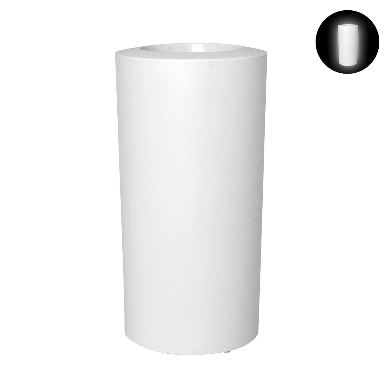 Serralunga Pot lumineux tubine design par nat wave beige - D.46x90 cm