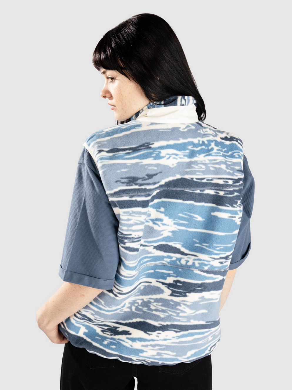 Penfield USA The Bay Jacquard Microfleece Vest blue fusion