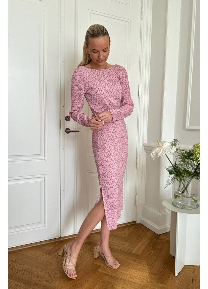 BYIC Odaic Dress pfsp pink flower stem print