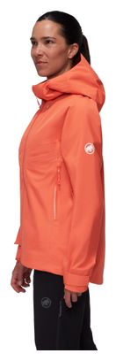 Veste Imperméable Femme Mammut Crater Iv Hooded Orange
