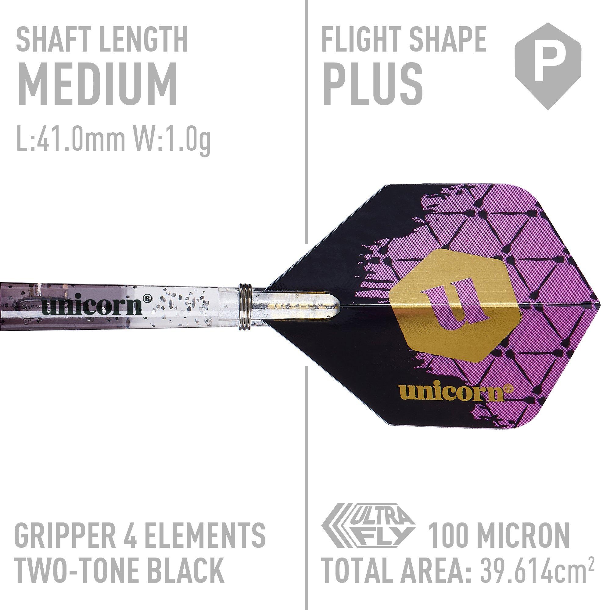 Unicorn Darts Steel Tip Darts Set Level 2 Gary The Flying Scotsman Anderson Rubberised Brass Barrels