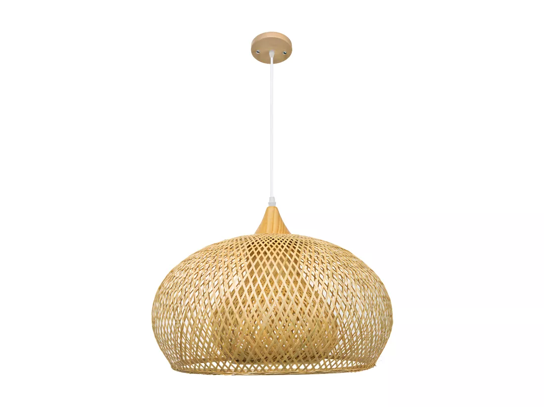 Luminaire suspension en bambou naturel d60 cm x h45 cm