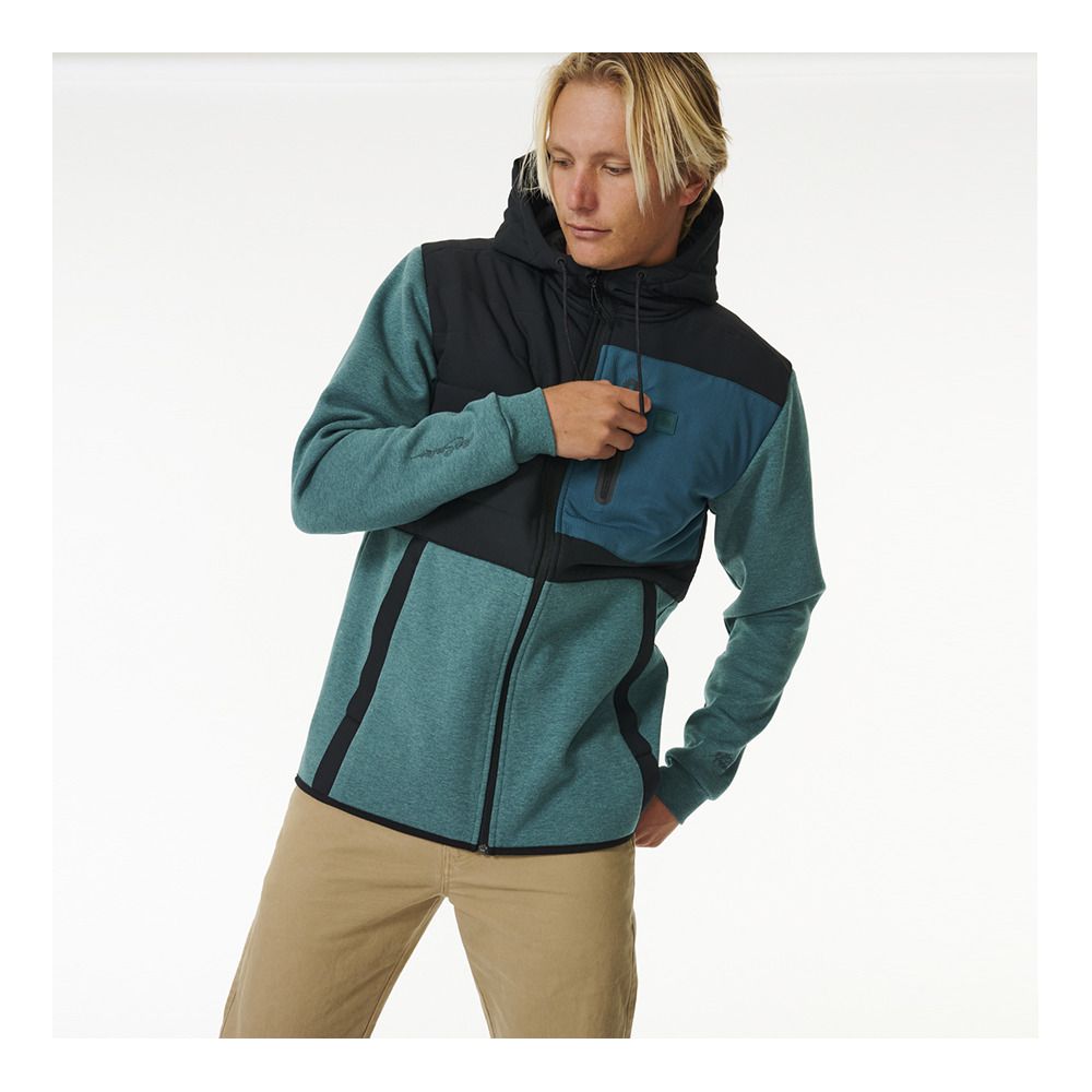 Rip Curl ANTI SERIES HEATSEEKER ZIP THR - Veste Homme blue green