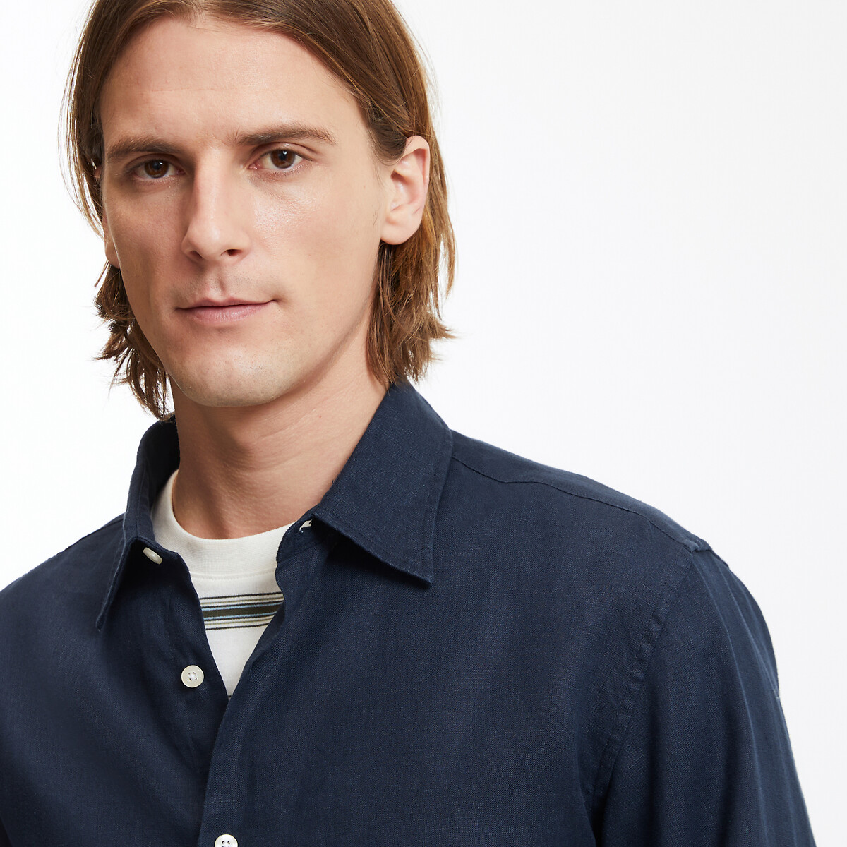 COLEÇÕES LA REDOUTE<br>Camisa reta de linho, Signature, CARL