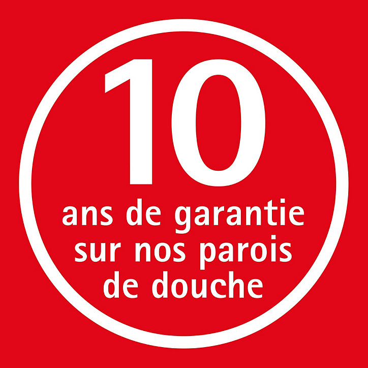 Porte de douche pivotante et paroi latérale 80 x 80 cm, Schulte NewStyle, verre transparent, profilés noirs