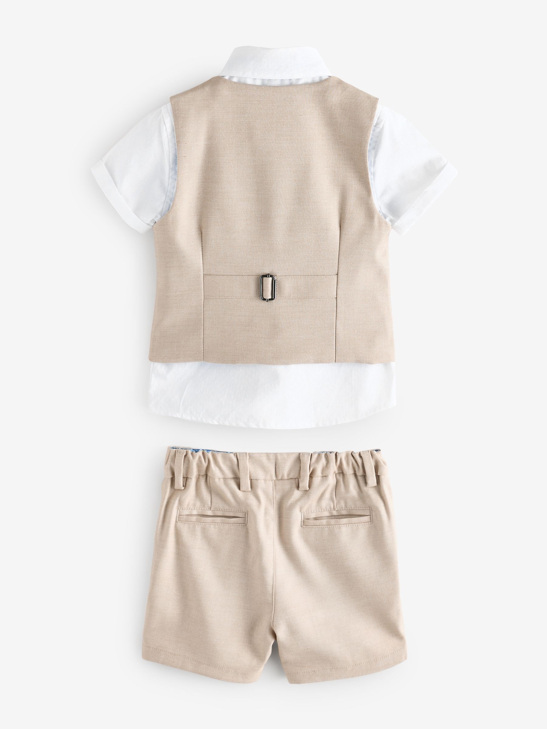 Pastelgeel - Baker By Ted Baker set van overhemd, gilet en short