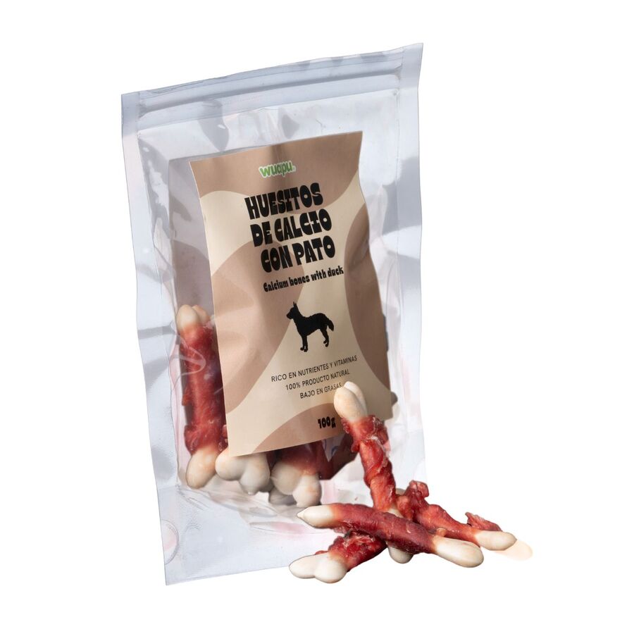 WUAPU SNACK OSSOS DE CÁLCIO COM PATO 100g