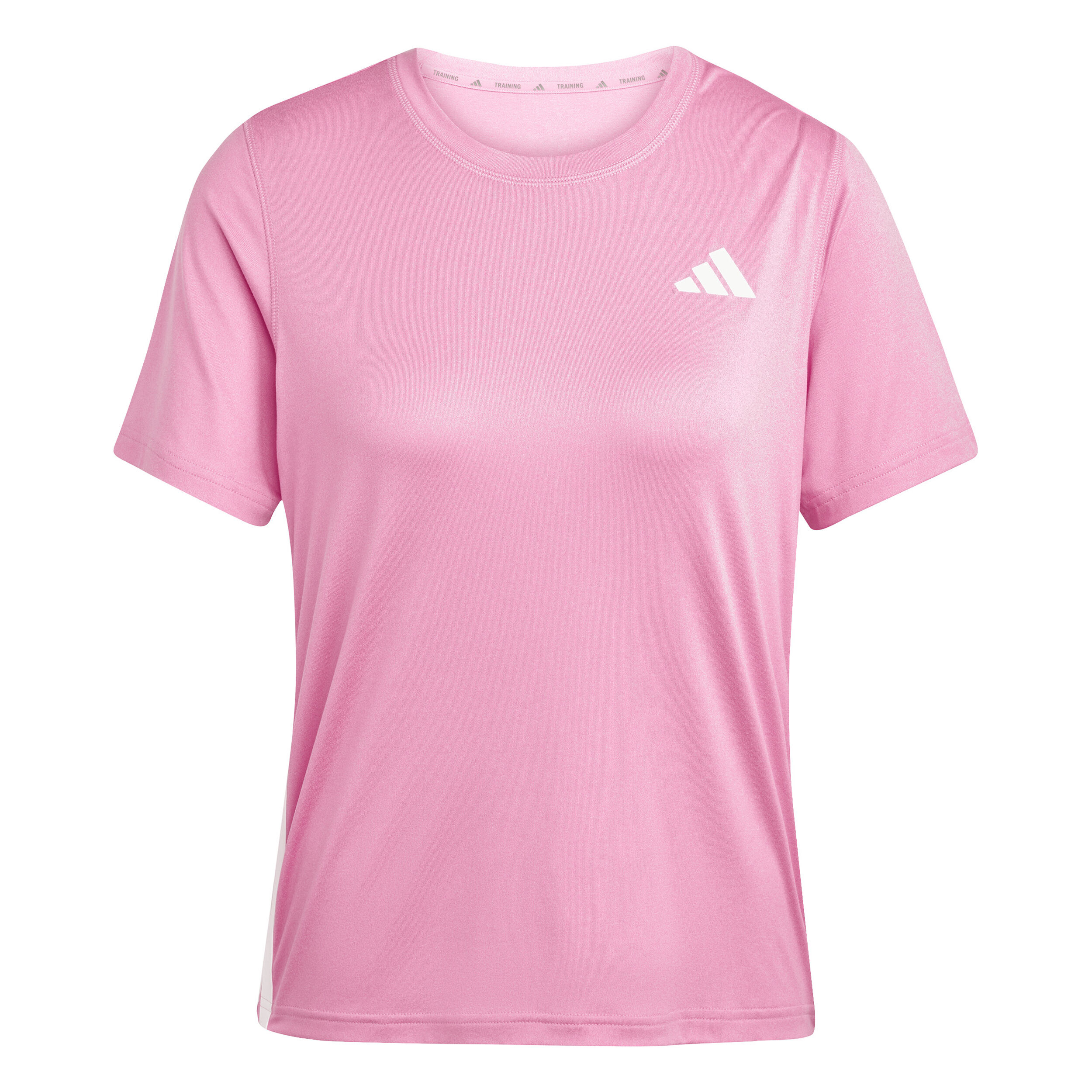 adidas Train Essentials 3 Stripes Workout T-shirt Femmes - Rosé, Blanc