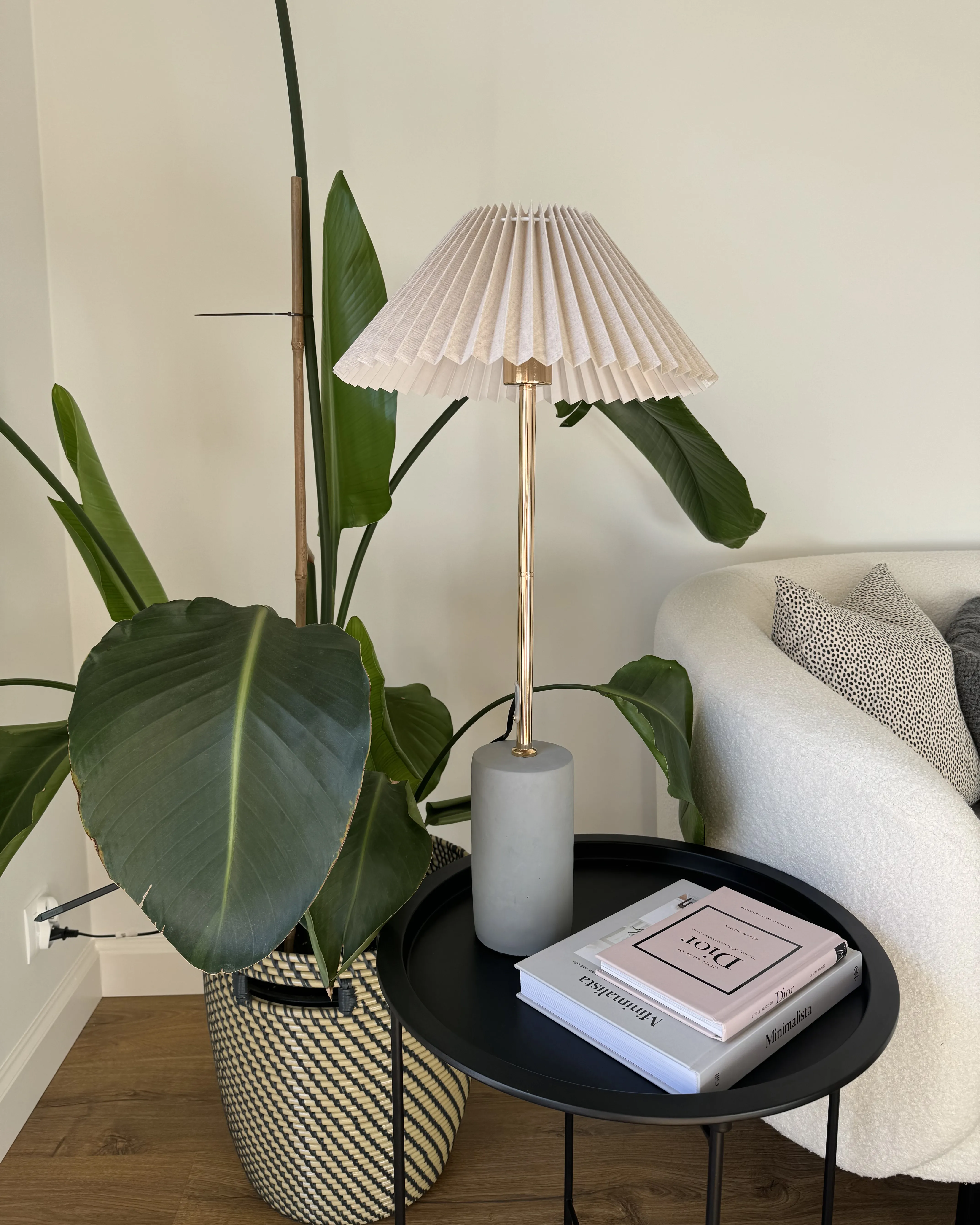 Tafellamp BALUARTE Kunstlinnen Beige