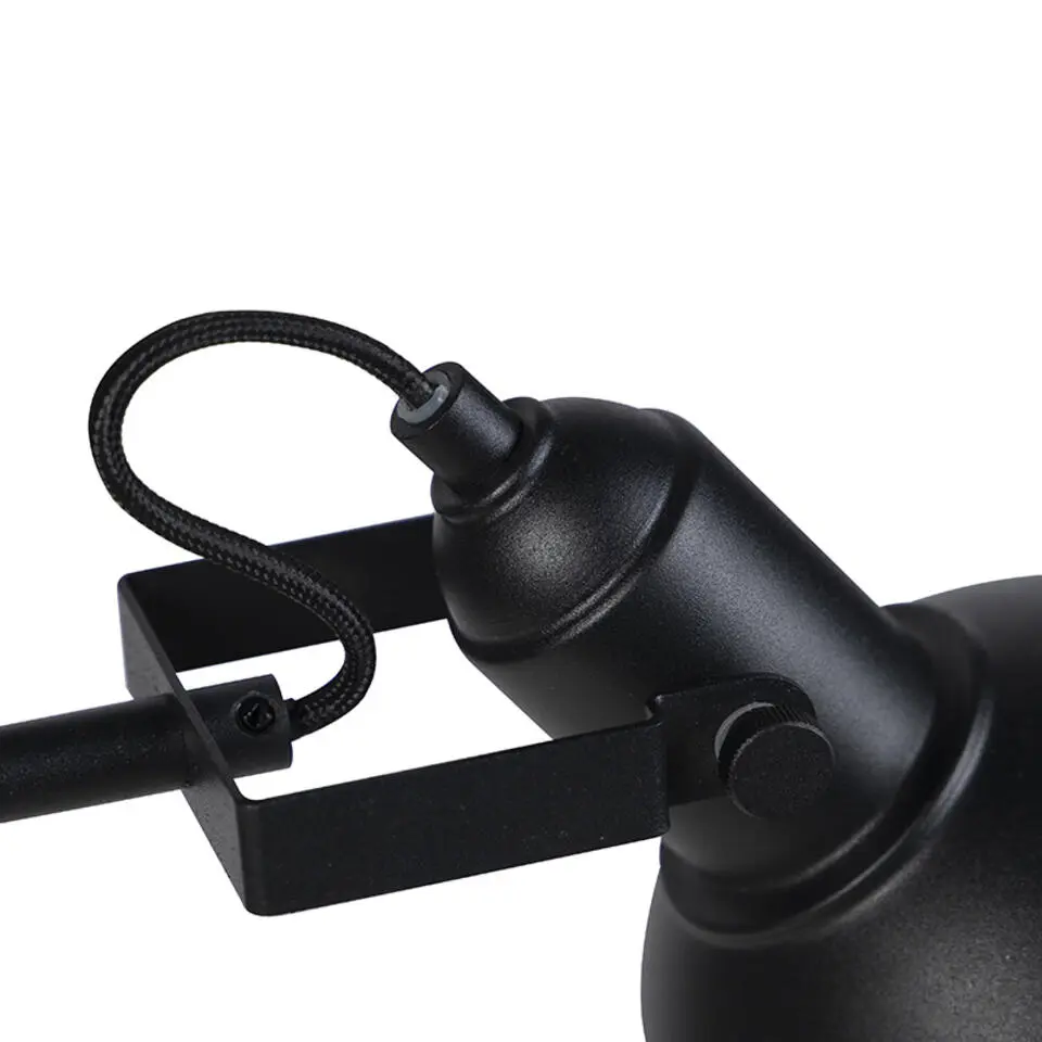 Qazqa vloerlampen tommy zwart e14