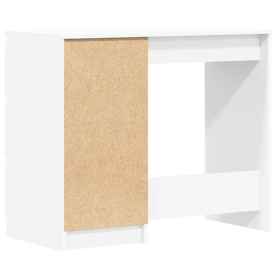 vidaXL - Bureau - Wit - Bewerkt hout