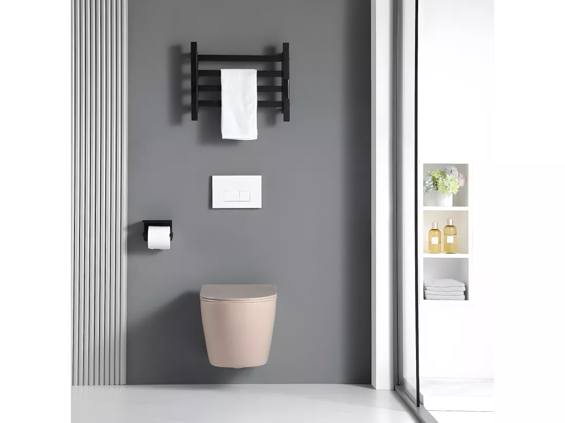 Cuvette WC suspendu CARCEO beige mat - sans bride et avec frein de chute