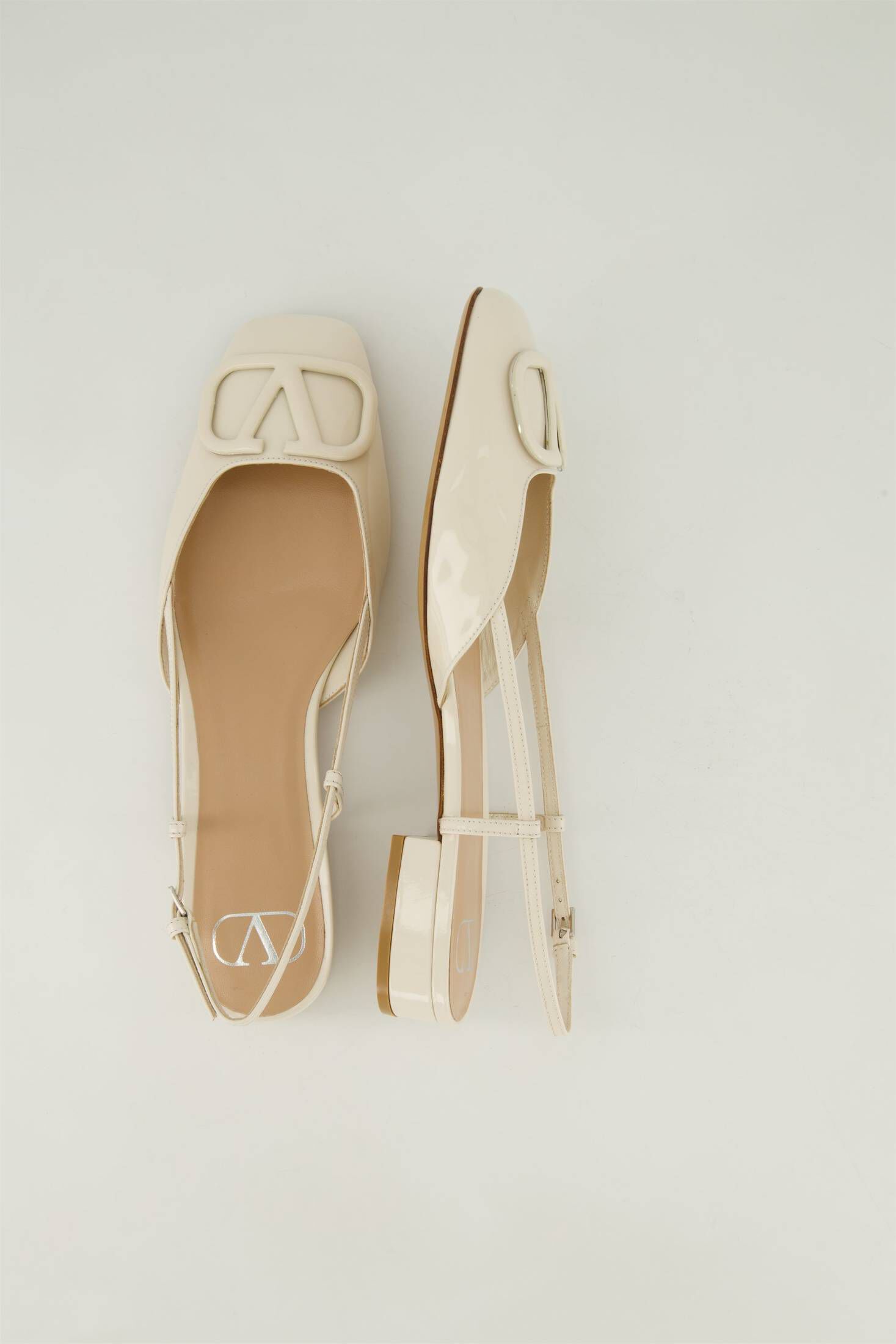 Valentino Garavani| Damen Slingback-Ballerina VLOGO SIGNATURE Lackleder