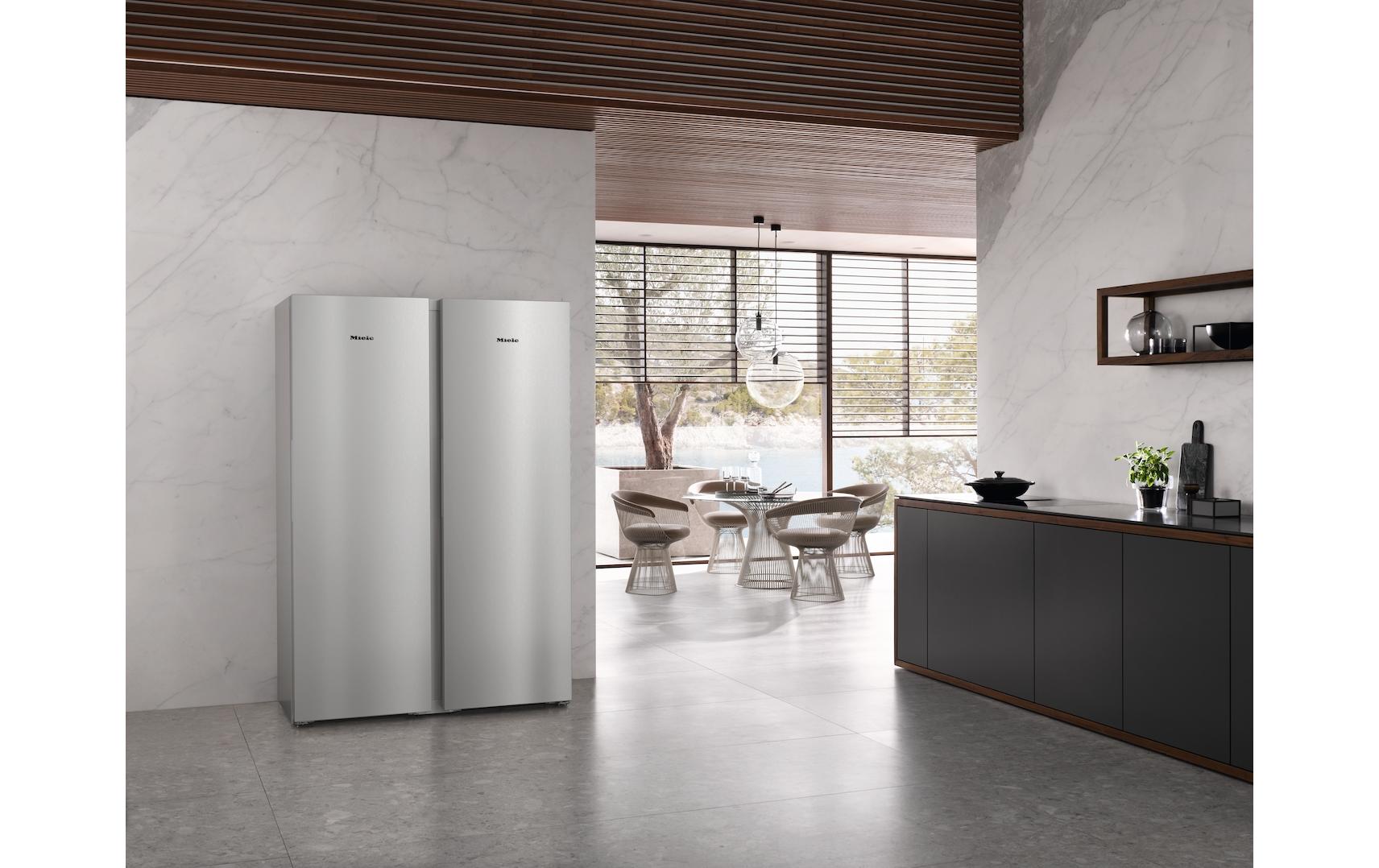Kühlschrank KS 4383 DD Silber, Rechts<br>Stand-Kühlschrank