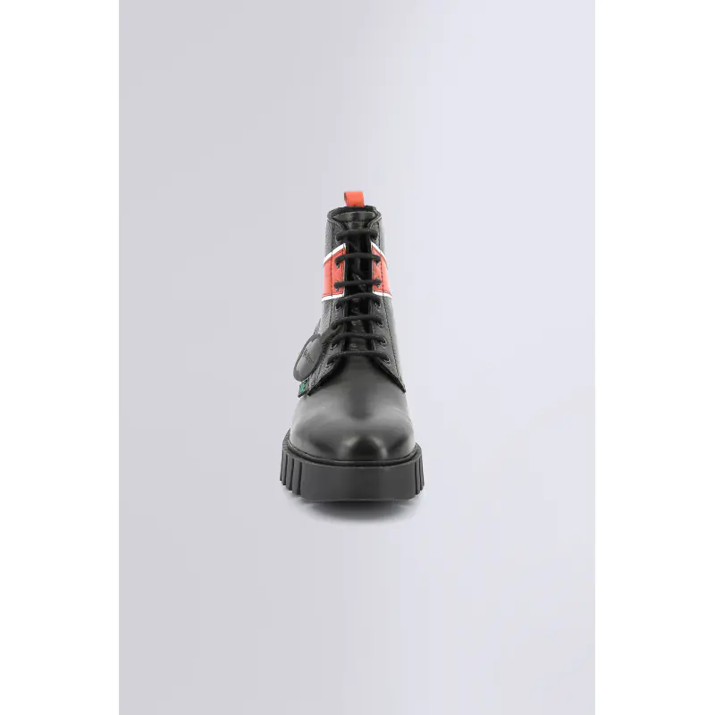 KICK FABULOUS NOIR ROUGE BOOTS Cuir Homme