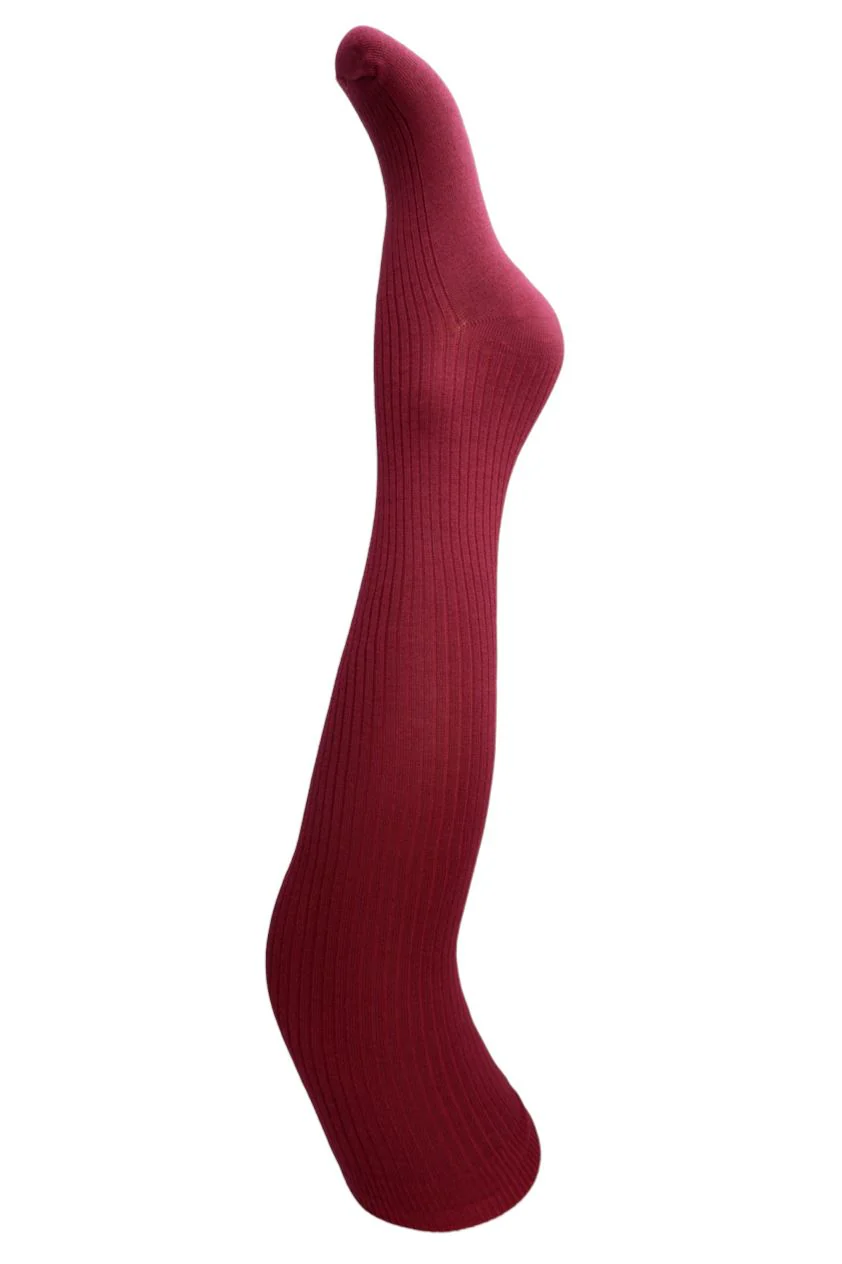 Black Colour Bcmalika Kneehigh Rib Sock 4285 wine