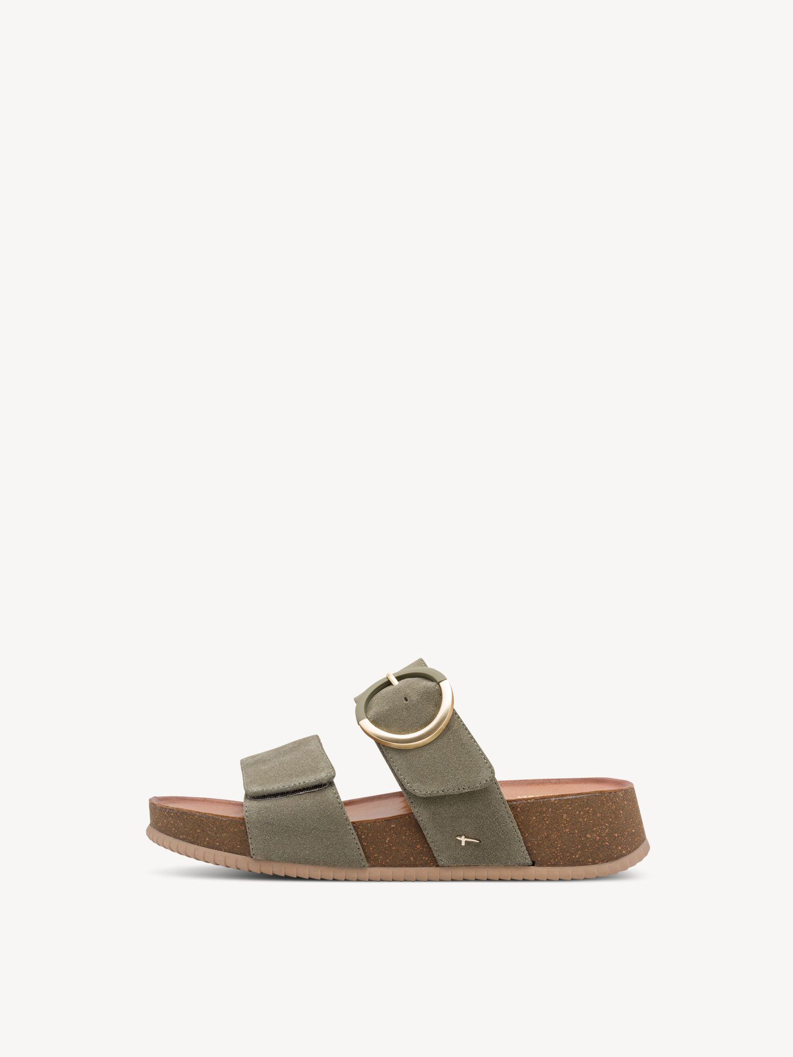 Leren Slipper - khaki